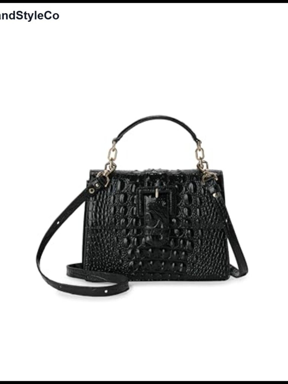 Small Hallie Leather Satchel Crossbody Bag Magnetic Flap